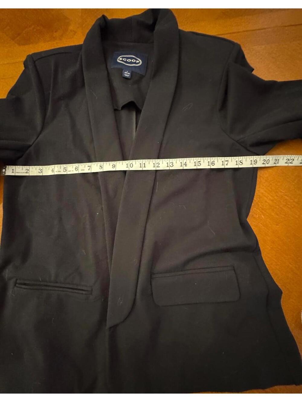 Scoop Black Blazer Jacket Size Large b15 - Picture 4 of 8